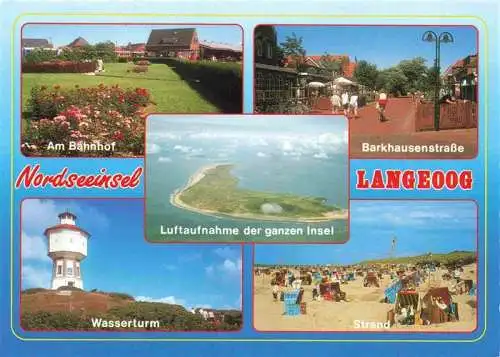 AK / Ansichtskarte  Langeoog_Nordseebad Am Bahnhof Barkhausenstrasse Wasserturm Strand