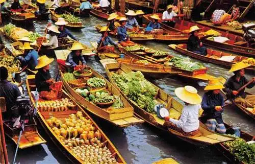 AK / Ansichtskarte 73989984 Rajburi_Thailand Floating Market 