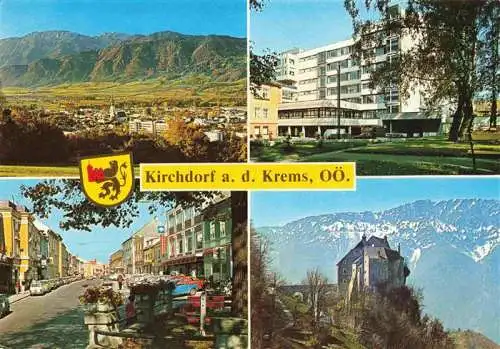 AK / Ansichtskarte 73990010 Kirchdorf_Krems_Oberoesterreich_AT Panorama mit Kremsmauer Krankenhaus Marktplatz Burg Altpernstein