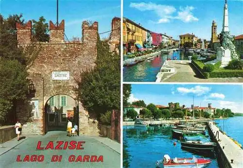 AK / Ansichtskarte 73990014 Lazise_Lago_di_Garda_IT Stadttor Hafen Panorama