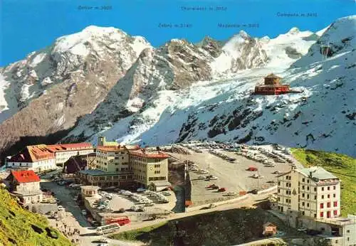 AK / Ansichtskarte  Stilfserjoch_2750m_Passo_dello_Stelvio_IT Fliegeraufnahme mit Ortlergruppe