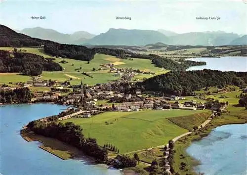 AK / Ansichtskarte  Mattsee_Salzburg_AT Fliegeraufnahme mit Ober und Niedertrumersee