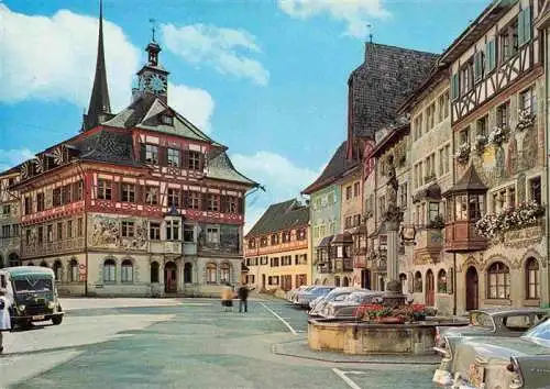 AK / Ansichtskarte  Stein_Rhein_Stein_am_Rhein_SH mit Rathaus