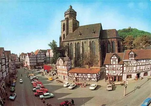 AK / Ansichtskarte  Homberg_Efze Marktplatz Kirche