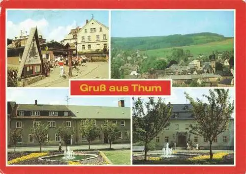 AK / Ansichtskarte 73990098 Thum_Erzgebirge Annaberg Teilansicht Ambulanz Rathaus