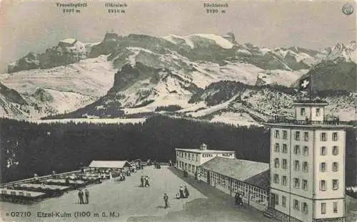 AK / Ansichtskarte  Etzel-Kulm_Etzelkulm_1098m_SZ Hotel Panorama Vrenelisgaertli Glaernisch Baechlstock