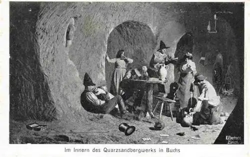 AK / Ansichtskarte  Buchs_ZH Im Innern des Quarzsandbergwerks