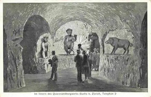 AK / Ansichtskarte  Buchs_ZH Im Innern des Quarzsandbergwerks
