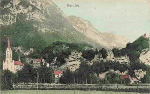 AK / Ansichtskarte  Berschis_Sarganserland_SG Teilansicht mit Kirche