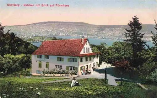 AK / Ansichtskarte  Baldern__uetliberg_ZH mit Blick auf den Zuerichsee