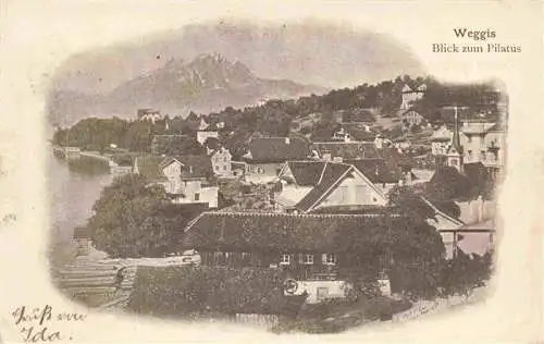 AK / Ansichtskarte  Weggis_Vierwaldstaettersee Panorama Blick zum Pilatus