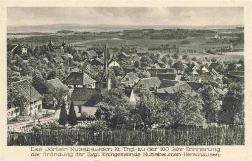 AK / Ansichtskarte  Nussbaumen_TG Panorama Erinnerungskarte 100-Jahrfeier der Gruendung der ev. Kirchgemeinde Nussbaumen-Herschausen