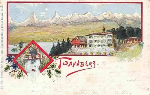 AK / Ansichtskarte  Twannberg_Nidau_BE Hotel Alpen Kuenstlerkarte