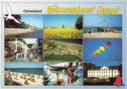 AK / Ansichtskarte  Weissenhaeuser_Strand Kueste Windmuehle Mole Fliegeraufnahme Strandpartien Hotel