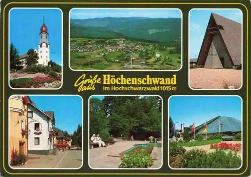 AK / Ansichtskarte  Hochenschwand_Schwarzwald Kirche Fliegeraufnahme Ortspartie Park