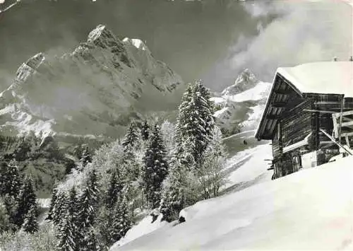 AK / Ansichtskarte  Braunwald_GL mit Ortstock und Hoher Turm