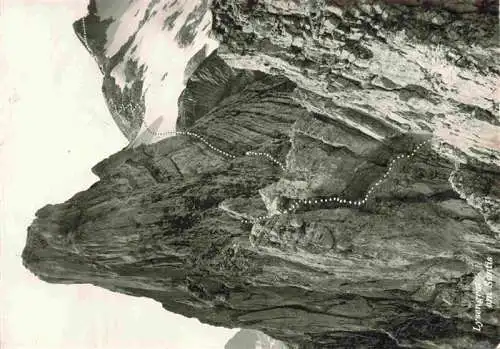 AK / Ansichtskarte  Appenzell_IR Felswaende des Lysengrates vom Rotsteinpass zum Saentis