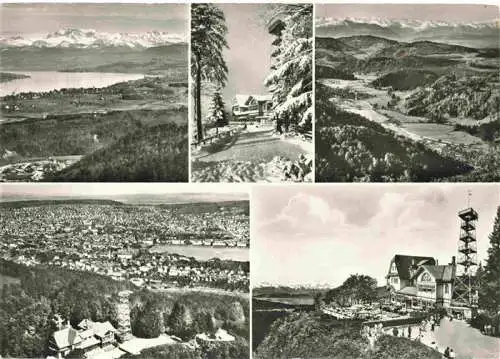 AK / Ansichtskarte  Uetliberg_uetliberg_ZH Teilansichten Panorama Fliegeraufnahme Berghaus Uto-Kulm