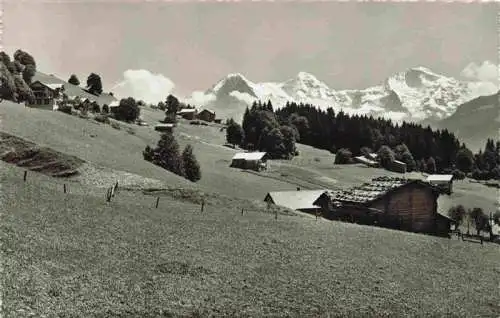 AK / Ansichtskarte  Beatenberg_Thunersee_BE mit Eiger Moench und Jungfrau
