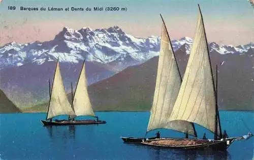 AK / Ansichtskarte  GENEVE_Genf_GE Barques du Lac Leman et Dents du Midi
