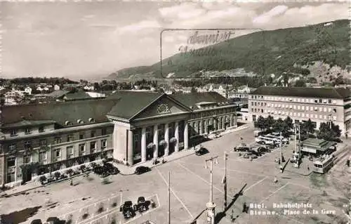AK / Ansichtskarte  Biel_Bienne_BE Bahnhofplatz
