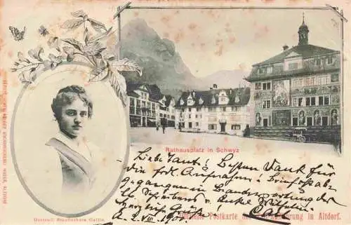 AK / Ansichtskarte  SCHWYZ_SZ Rathausplatz