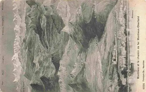 AK / Ansichtskarte  MONTREUX__VD et le chemin de fer Montreux Oberland