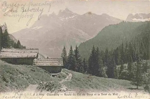AK / Ansichtskarte  Champery_VS Route du Col de Coux et la Dent du Midi