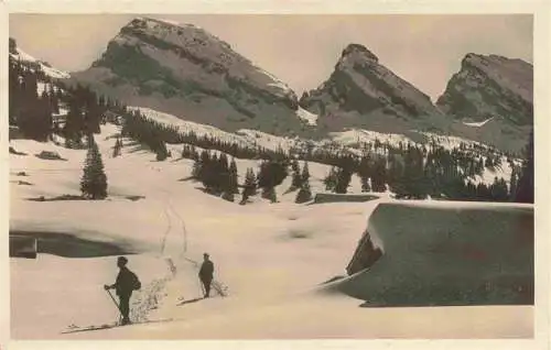 AK / Ansichtskarte  Sellematt_Unterwasser_Toggenburg_SG mit Churfirsten bei Unterwasser
