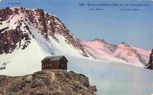 AK / Ansichtskarte  Britanniahuette_3029m_VS und Kessengletscher 