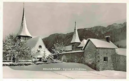AK / Ansichtskarte  Rougemont_Pays-d_Enhaut_VD Eglise et Chateau