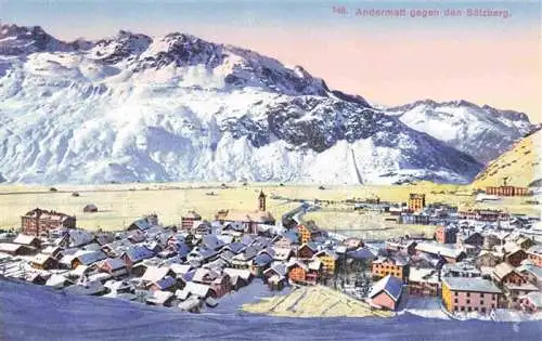 AK / Ansichtskarte  Andermatt_UR gegen den Setzberg