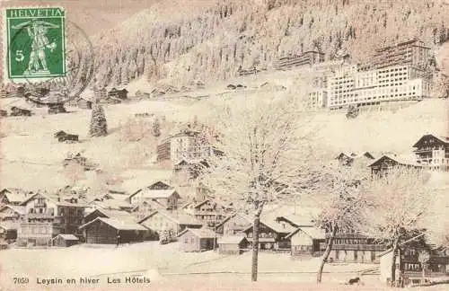 AK / Ansichtskarte  Leysin_VD en hiver Les Hotels