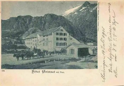 AK / Ansichtskarte  Meiringen_BE Hotel Grimsel mit Post