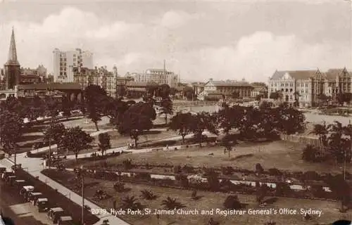 AK / Ansichtskarte  SYDNEY__NSW_Australia Hyde Park St James Church and Registrar General Office