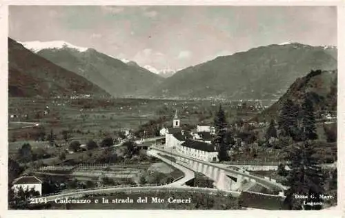 AK / Ansichtskarte  Cadenazzo_Bellinzona_TI Panorama e la Strada del Monte Ceneri