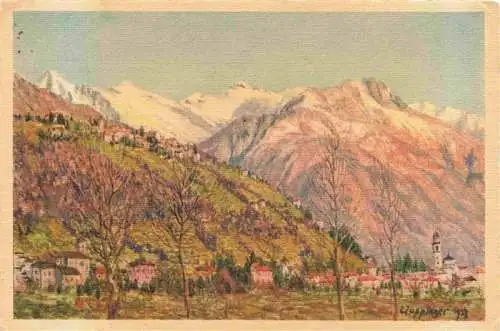 AK / Ansichtskarte  Solduno_Locarno_TI e Monti Trinità Kuenstlerkarte