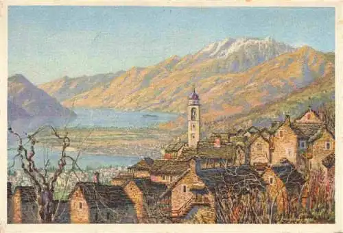 AK / Ansichtskarte  Brione-Verzasca_Minusio_Locarno_TI Locarno visto da Brione Kuenstlerkarte No. 59