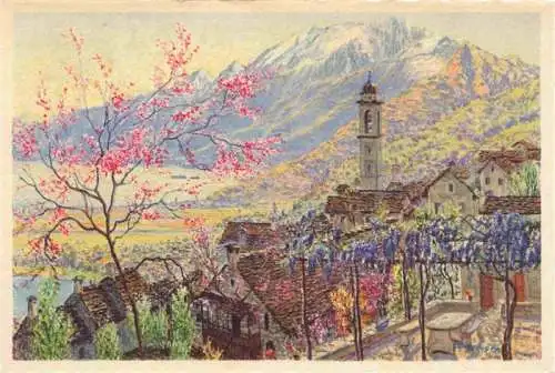 AK / Ansichtskarte  Brione-Verzasca_Minusio_Locarno_TI in primavera Kuenstlerkarte No. 36