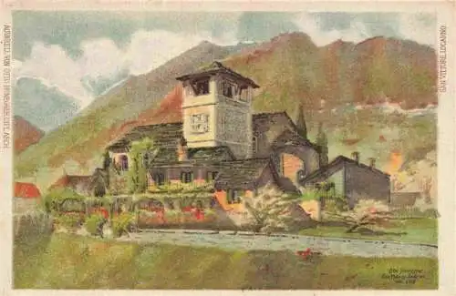 AK / Ansichtskarte  LOCARNO_Lago_Maggiore_TI San Vittore Otto Heinegger Aquarell Kuenstlerkarte