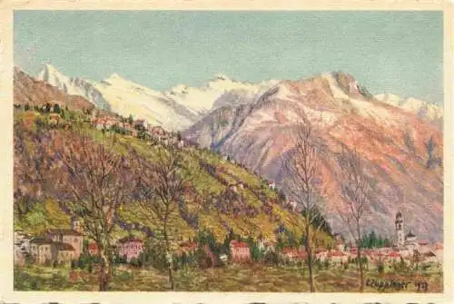 AK / Ansichtskarte  Solduno_Locarno_TI Panorama e Monti Trinità Zuppinger Kuenstlerkarte No. 28