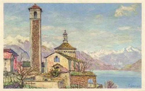 AK / Ansichtskarte  Brissago_Lago_Maggiore_TI Chiesa Madonna del Ponte Zuppinger Kuenstlerkarte No. 25