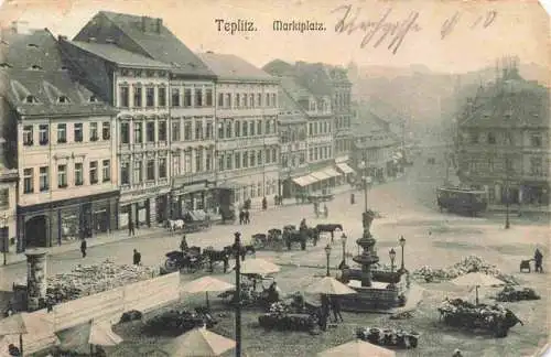 AK / Ansichtskarte  Teplitz_-Schoenau_TEPLICE_CZ Marktplatz