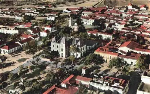 AK / Ansichtskarte  Saida_Algerie Vue aérienne sur la Place Poincagé la Mairie Eglise et la Mosquée