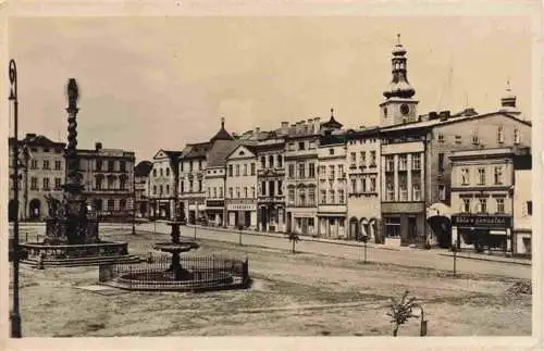 AK / Ansichtskarte  Broumov_Braunau_Boehmen_CZ Namesti Stadtplatz Brunnen Saeule