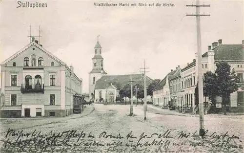 AK / Ansichtskarte  Stallupoenen_Ebenrode_Nesterow_Oblast_Kaliningrad_RU Altstaedtischer Markt mit Blick auf die Kirche