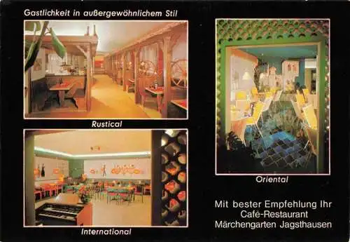 AK / Ansichtskarte  Jagsthausen_Jagst Restaurant Cafe Maerchengarten Rustical International Oriental