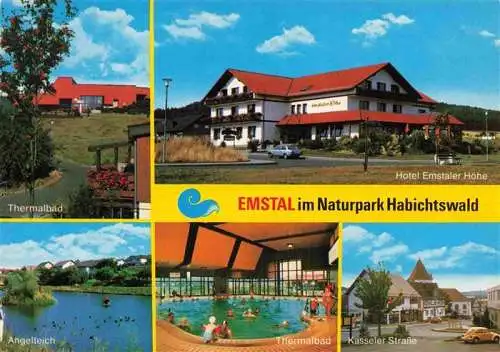 AK / Ansichtskarte  Emstal Thermalbad Hotel Emstaler Hoehe Angelteich Thermalbad Kasseler Strasse