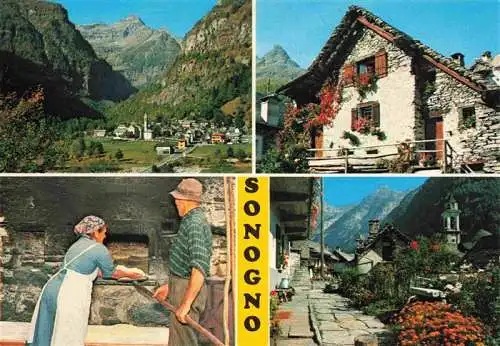 AK / Ansichtskarte  Sonogno_TI Valle Verzasca Gasthaus Panorama Brotbacken