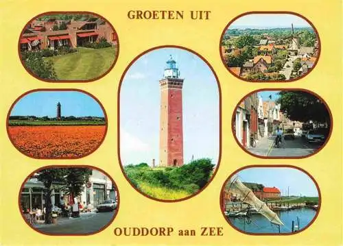 AK / Ansichtskarte 73990935 Ouddorp_aan_Zee_NL Teilansichten Leuchtturm Ortspartien Hafen